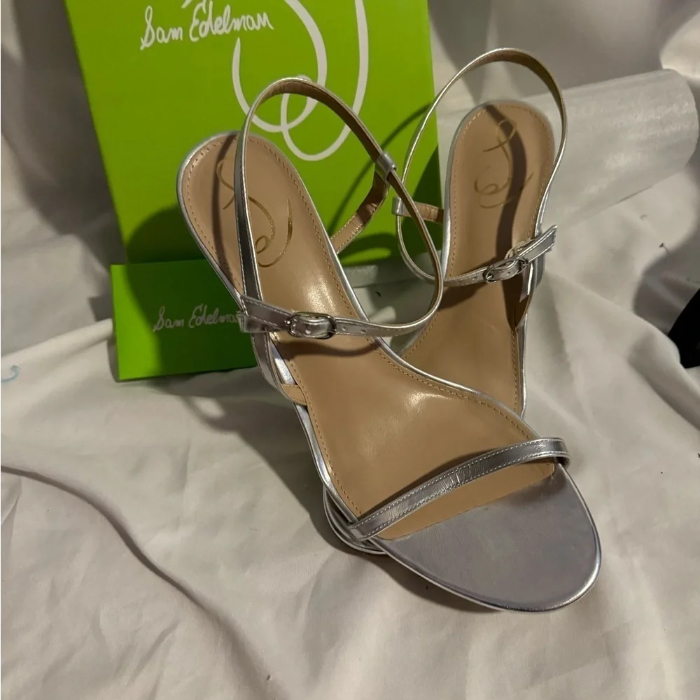 Sam Edelman silver high heels